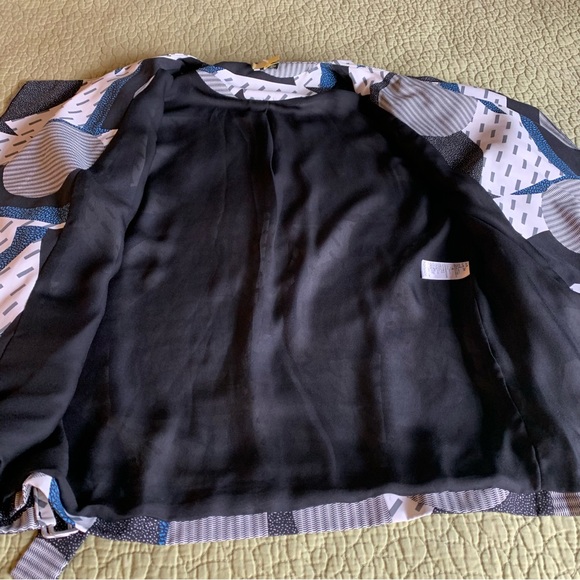 Topshop Front Zip Patterned Blazer * 2 - Picture 8 of 13
